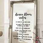 Personalised Dance Floor Rules Wall Or Mirror Sticker